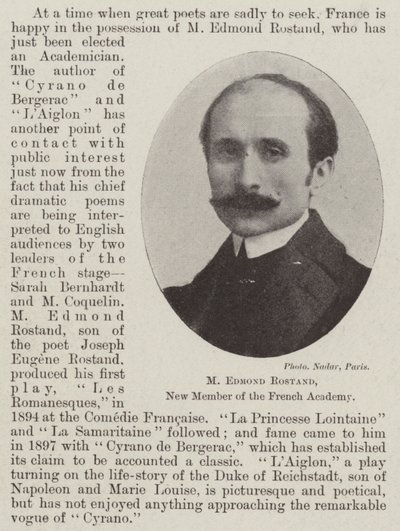 M Edmond Rostand, nyt medlem af det franske akademi af English Photographer