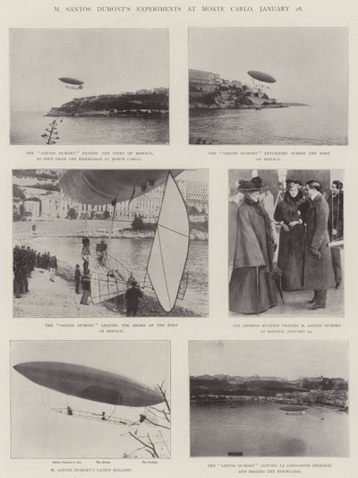 M Santos Dumonts Experiments at Monte Carlo, 28. januar af English Photographer