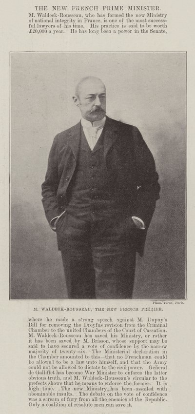 M Waldeck-Rousseau, den nye franske premierminister af English Photographer