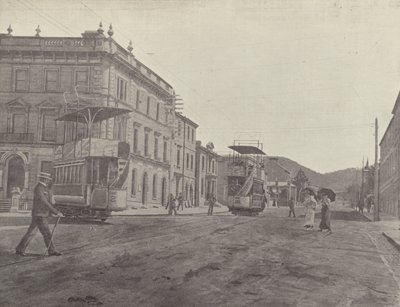 Macquarie Street, ser fra katedralen, Hobart af English Photographer