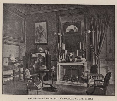 Mademoiselle Lucie Faures Boudoir ved Elysee af English Photographer