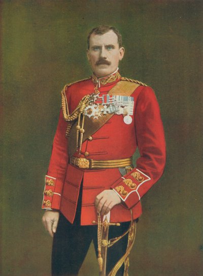 Generalmajor Hector A. MacDonald. Befaling af 3. (Highland) Brigade med Lord Methuen af English Photographer