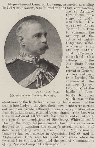 Generalmajor Cameron Downing af English Photographer