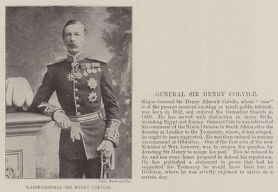 Generalmajor Sir Henry Colvile af English Photographer