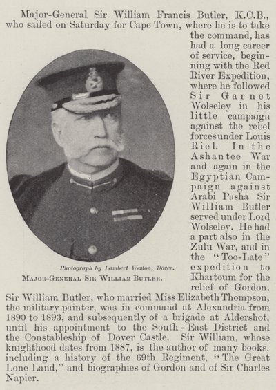 Generalmajor Sir William Butler af English Photographer