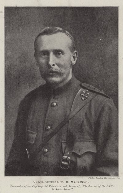 Generalmajor WH Mackinnon, Commander of the City Imperial Volunteers, og forfatter til The Journal of the CIV i Sydafrika af English Photographer