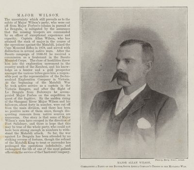 Major Allan Wilson, der kommanderede et parti af British South Africa Companys Tropper i Matabili-krigen af English Photographer