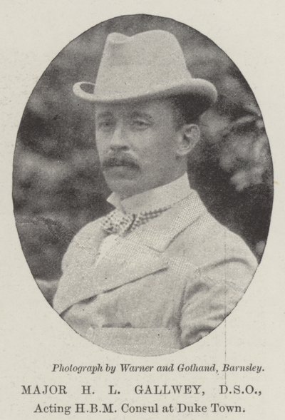 Major H L Gallwey, DSO, fungerende HBM-konsul i Duke Town af English Photographer