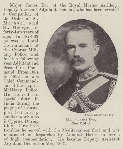 Major James Bor, ny CMG af English Photographer