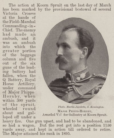 Major Phipps-Hornby, tildelt VC for galanteri på Koorn Spruit af English Photographer