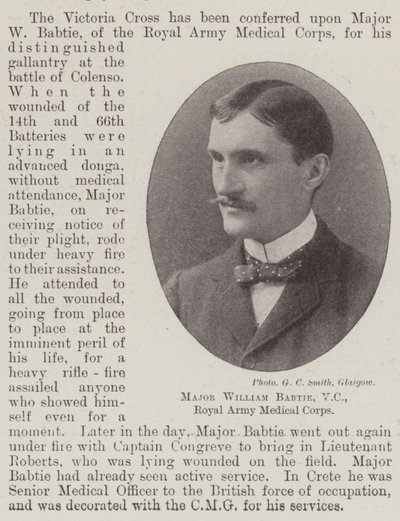 Major William Babtie, VC, Royal Army Medical Corps af English Photographer