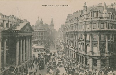 Mansion House, London. Postkort sendt i 1913. af English Photographer