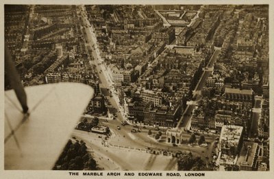 Marble Arch, Edgware Road, London, luftfoto (s/h foto) af English Photographer
