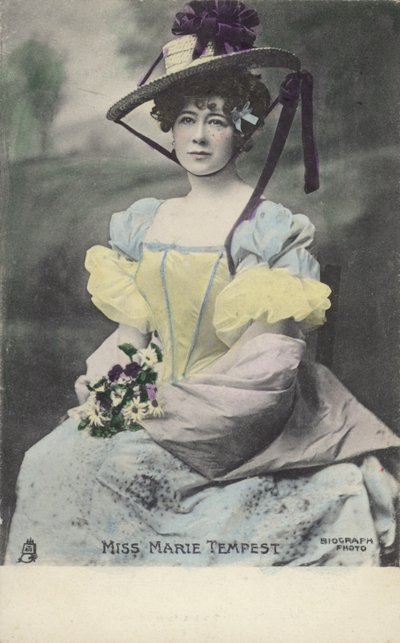 Marie Tempest, engelsk sangerinde og skuespillerinde (farvet foto) af English Photographer