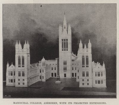 Marischal College, Aberdeen, med dets forventede udvidelser af English Photographer