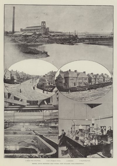 Messers Lever Brothers Soap Works, Port Sunlight, nær Birkenhead af English Photographer