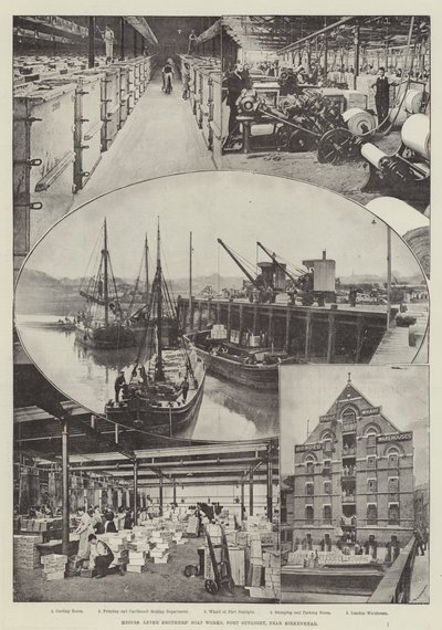 Messers Lever Brothers Soap Works, Port Sunlight, nær Birkenhead af English Photographer