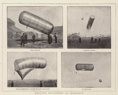 Militær ballonflyvning ved Aldershot af English Photographer