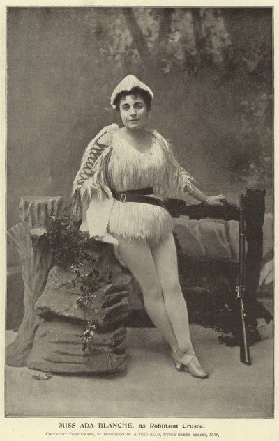 Miss Ada Blanche, som Robinson Crusoe af English Photographer