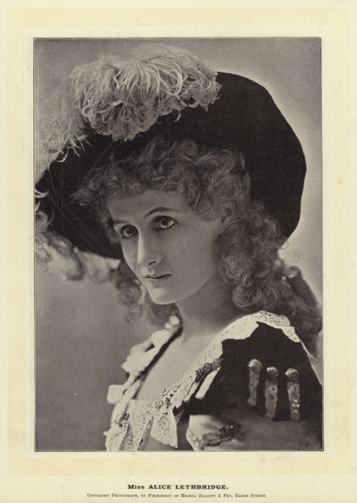 Frøken Alice Lethbridge af English Photographer