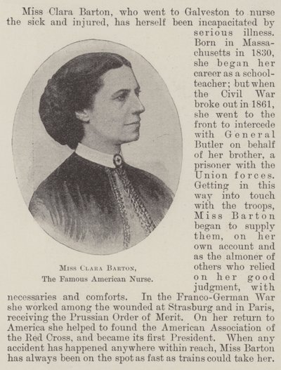 Miss Clara Barton, den berømte amerikanske sygeplejerske af English Photographer