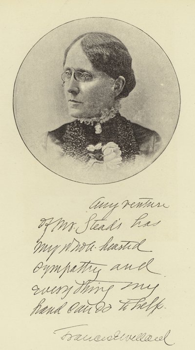 Frøken Frances E Willard af English Photographer