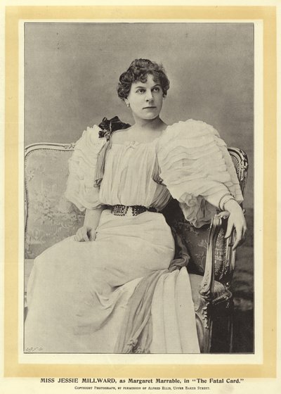Miss Jessie Millward, som Margaret Marrable, i The Fatal Card af English Photographer
