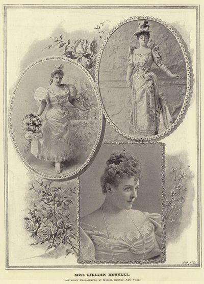 Frøken Lillian Russell af English Photographer
