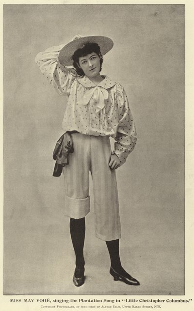 Miss May Yohe, synger Plantationssangen i Little Christopher Columbus af English Photographer