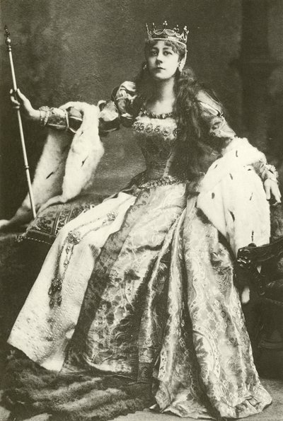 Miss Violet Vanbrugh som Anne Boleyn (gravure) af English Photographer