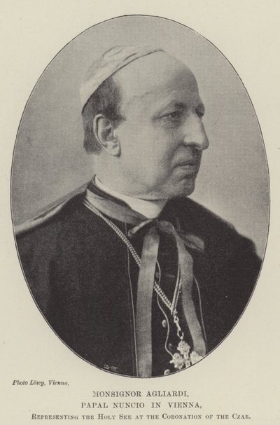 Monsignor Agliardi, pavelig nuntius i Wien, der repræsenterer Den Hellige Stol ved zarens kroning af English Photographer