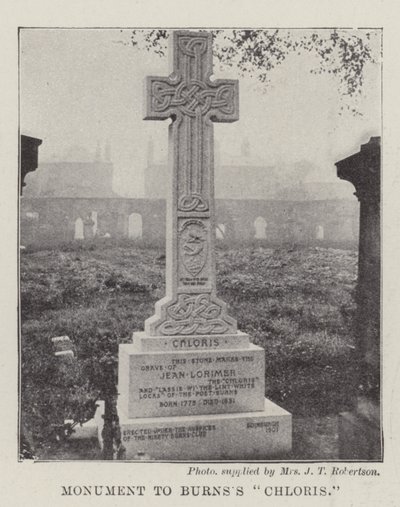 Monument til Burnss Chloris af English Photographer