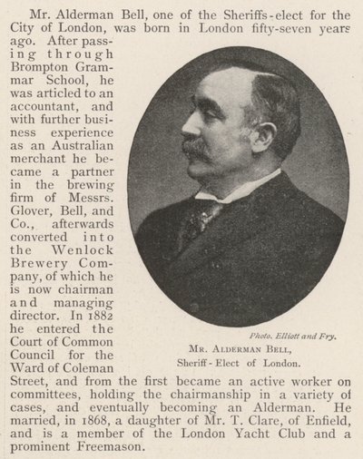 Alderman Bell, Sheriff-Elect i London af English Photographer