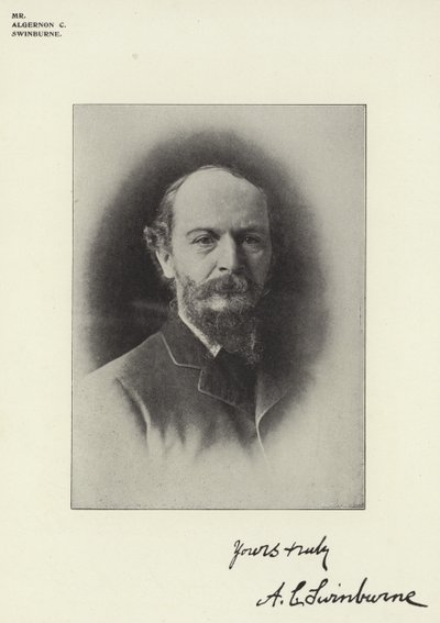 Algernon C Swinburne af English Photographer