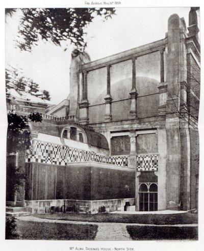 Mr. Alma Tademas House, North Side, 34 Grove End Road, London, 1889 af English Photographer