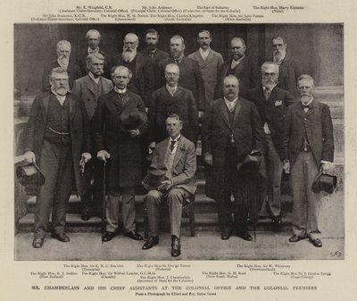 Chamberlain og hans chefassistenter ved Colonial Office og Colonial Premiers af English Photographer