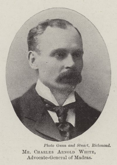 Charles Arnold White, generaladvokat for Madras af English Photographer