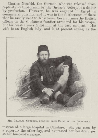 Charles Neufeld, reddet fra fangenskab ved Omdurman af English Photographer