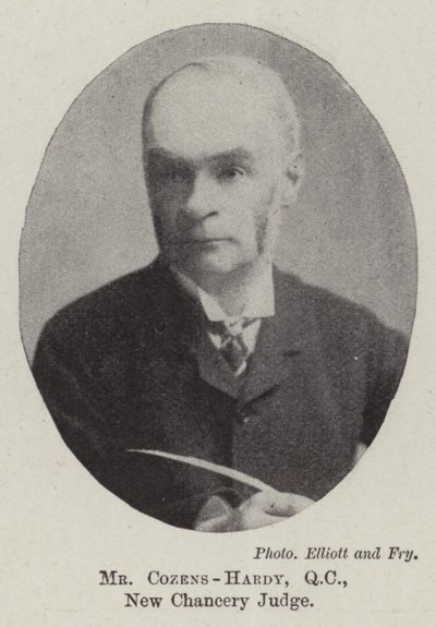Mr. Cozens-Hardy, QC, ny kancellidommer af English Photographer