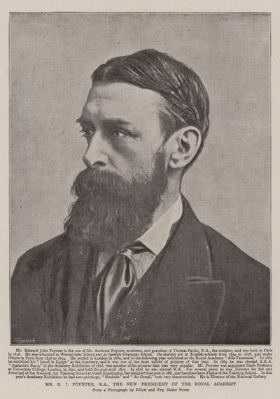 Mr E J Poynter, RA, den nye præsident for Royal Academy af English Photographer