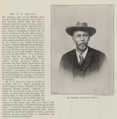 Hr. Frederic Courtenay Selous af English Photographer