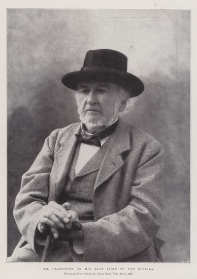 Gladstone på sit sidste besøg på Rivieraen af English Photographer