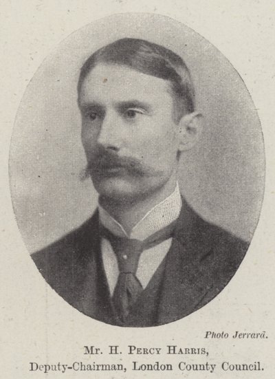 H Percy Harris, næstformand, London County Council af English Photographer
