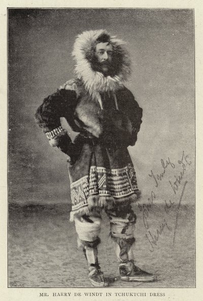 Mr Harry de Windt i Tchuktchi-kjole af English Photographer