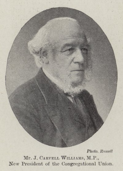 Mr. J Carvell Williams, MP, ny præsident for Congregational Union af English Photographer
