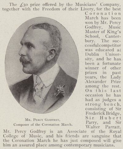 Mr. Percy Godfrey, komponist af kroningsmarchen af English Photographer