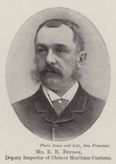 R E Bredon, viceinspektør for det kinesiske søfartstold af English Photographer