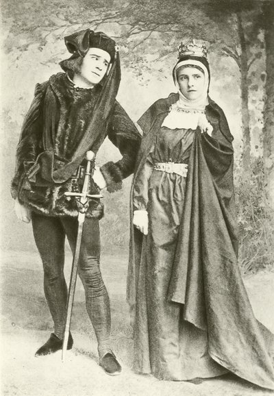 Mr R Manseld og Miss B Cameron som Richard III og Lady Anne (dybtryk) af English Photographer