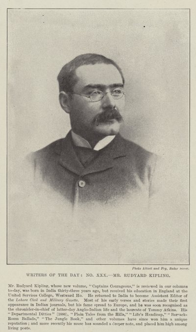 Hr. Rudyard Kipling af English Photographer