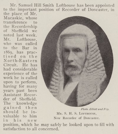 Mr S H S Lofthouse, ny optager af Doncaster af English Photographer